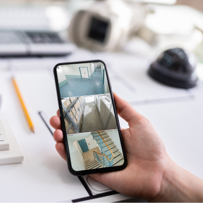 Newark security camera feed on cell phone